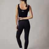 Set Active Leggings a Vita Alta + Top Sportivo Nero
