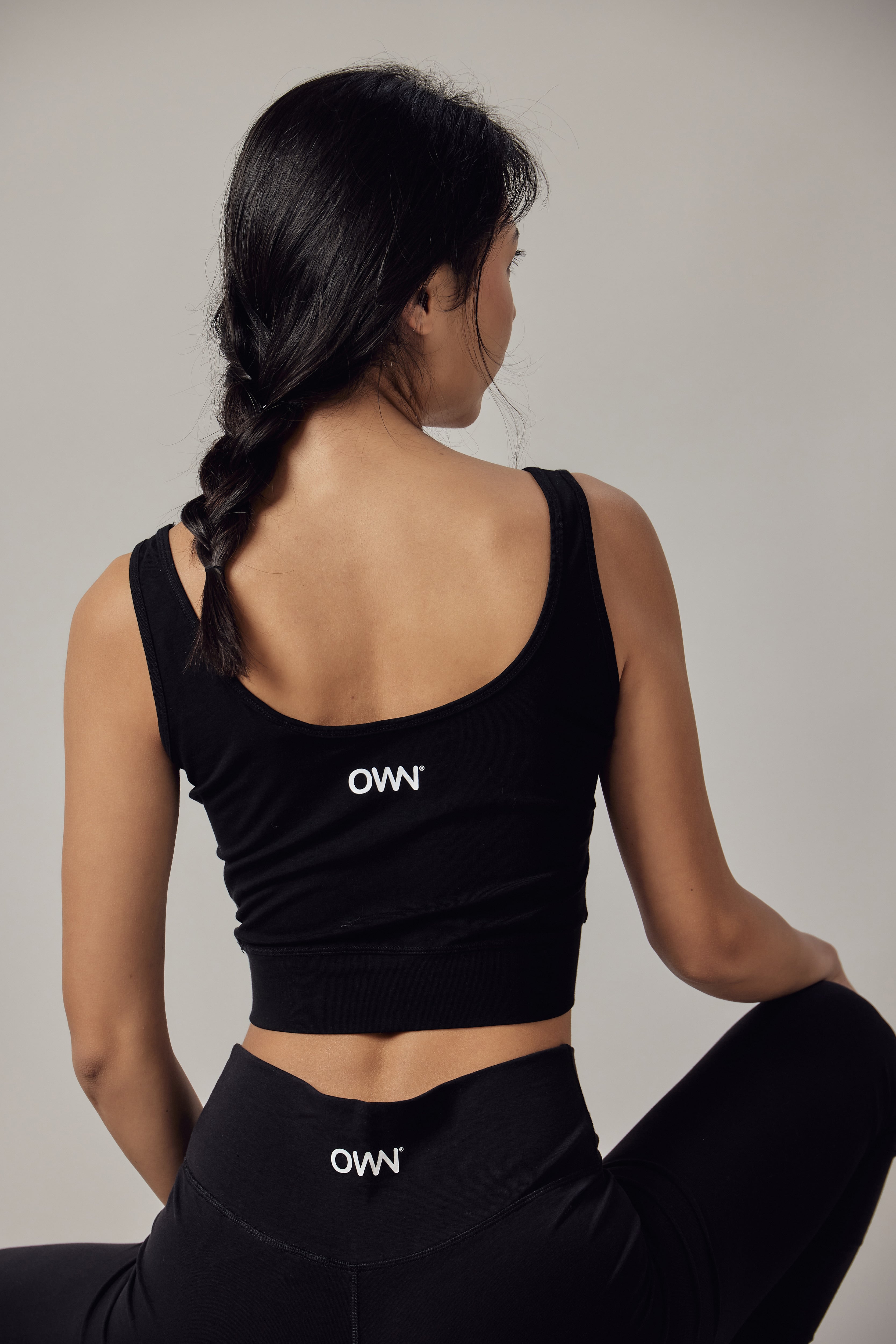 Black V-Neck Sports Top