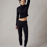 Black Interlock Turtleneck