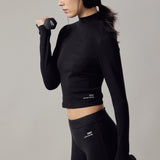 Black Interlock Turtleneck