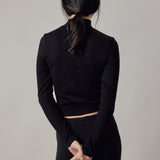 Black Interlock Turtleneck