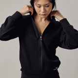 Felpa Felpata con Zip Nero
