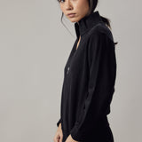 Felpa Felpata con Zip Nero