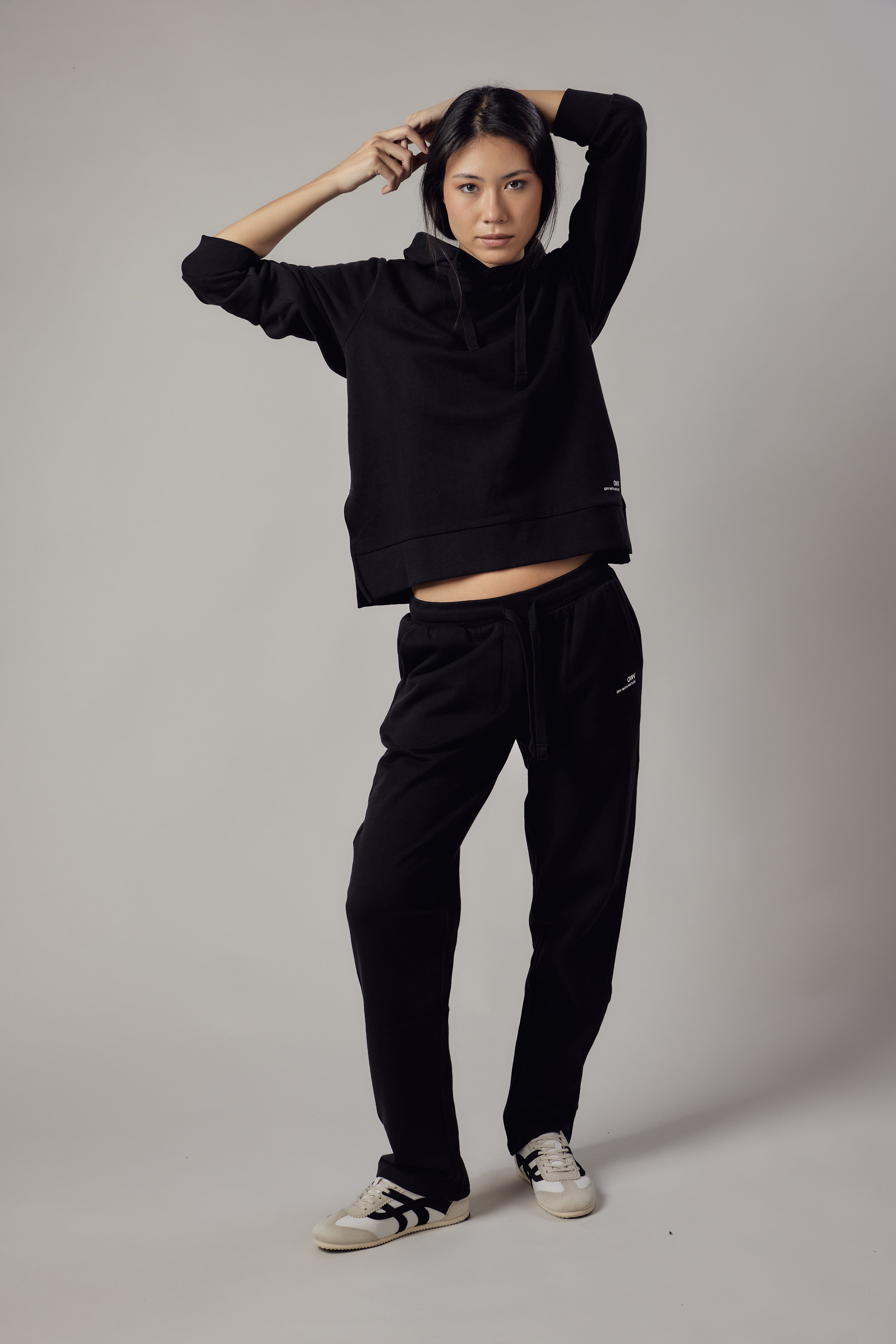 Joggers Felpati Dritti Nero