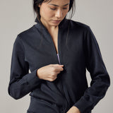 Felpa con Zip Blu