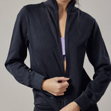 Felpa con Zip Blu