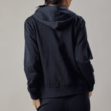 Felpa con Cappuccio e Zip Blu