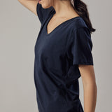 T-Shirt Scollo Profondo Blu - Set da 2