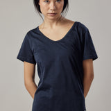 T-Shirt Scollo Profondo Blu - Set da 2