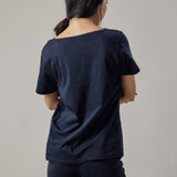 T-Shirt Scollo Profondo Blu - Set da 2