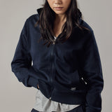 Felpa Felpata con Zip Blu