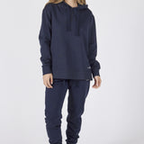 Hooded Sweatshirt with Side Slits + Fleece Joggers Set