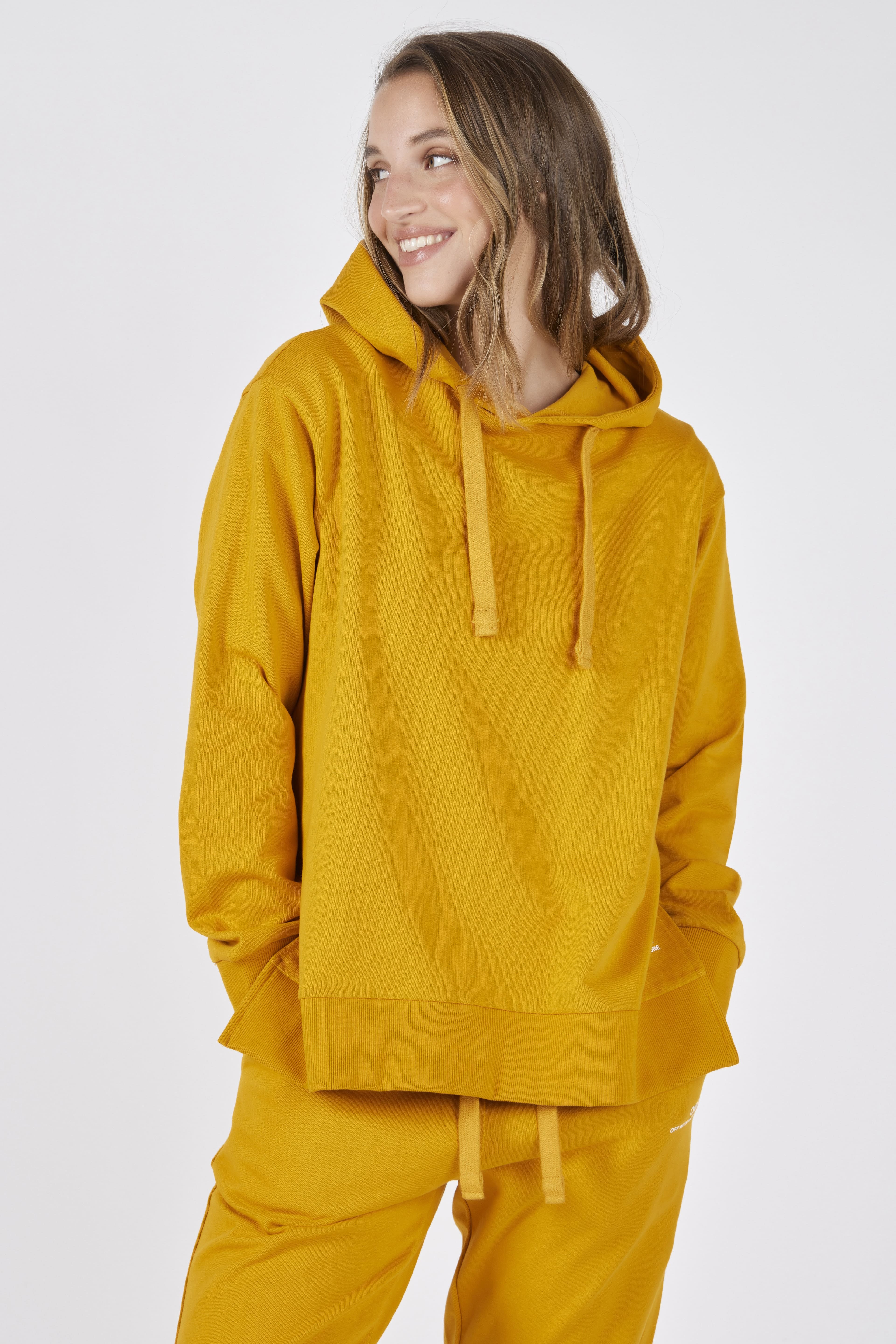 Hooded Sweatshirt with Side Slits + Fleece Joggers Set