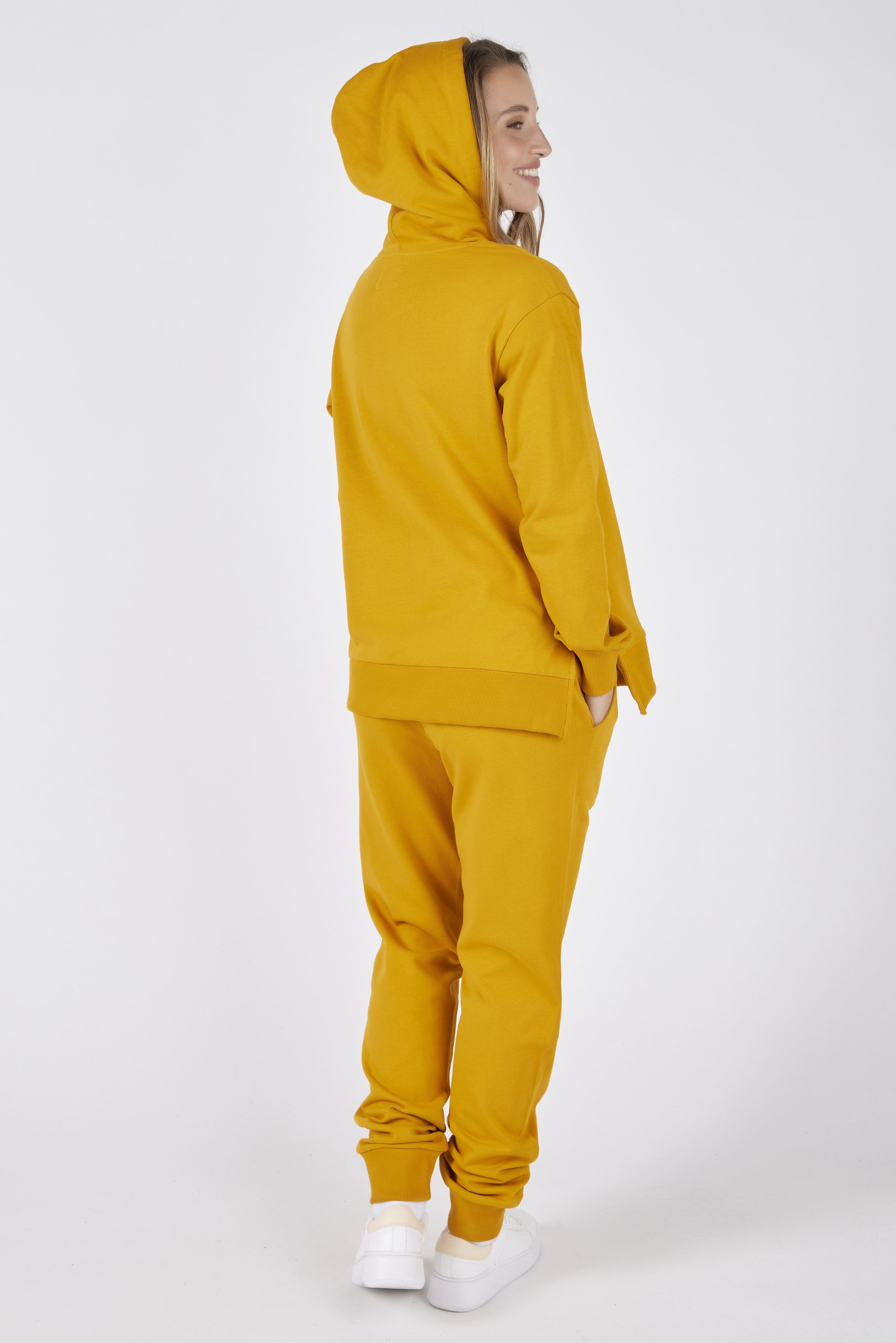 Hooded Sweatshirt with Side Slits + Fleece Joggers Set