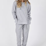Hooded Sweatshirt with Side Slits + Fleece Joggers Set