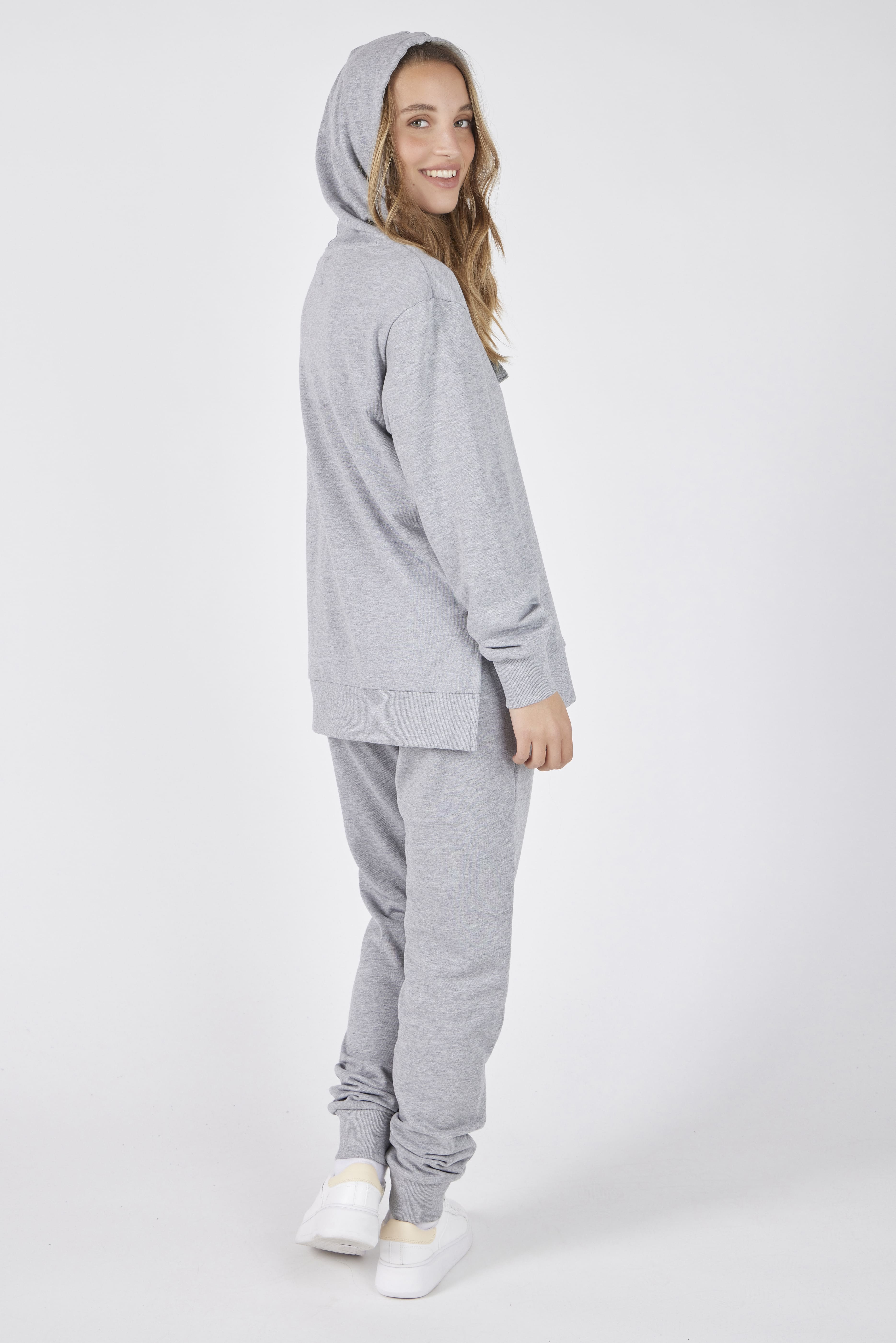 Hooded Sweatshirt with Side Slits + Fleece Joggers Set