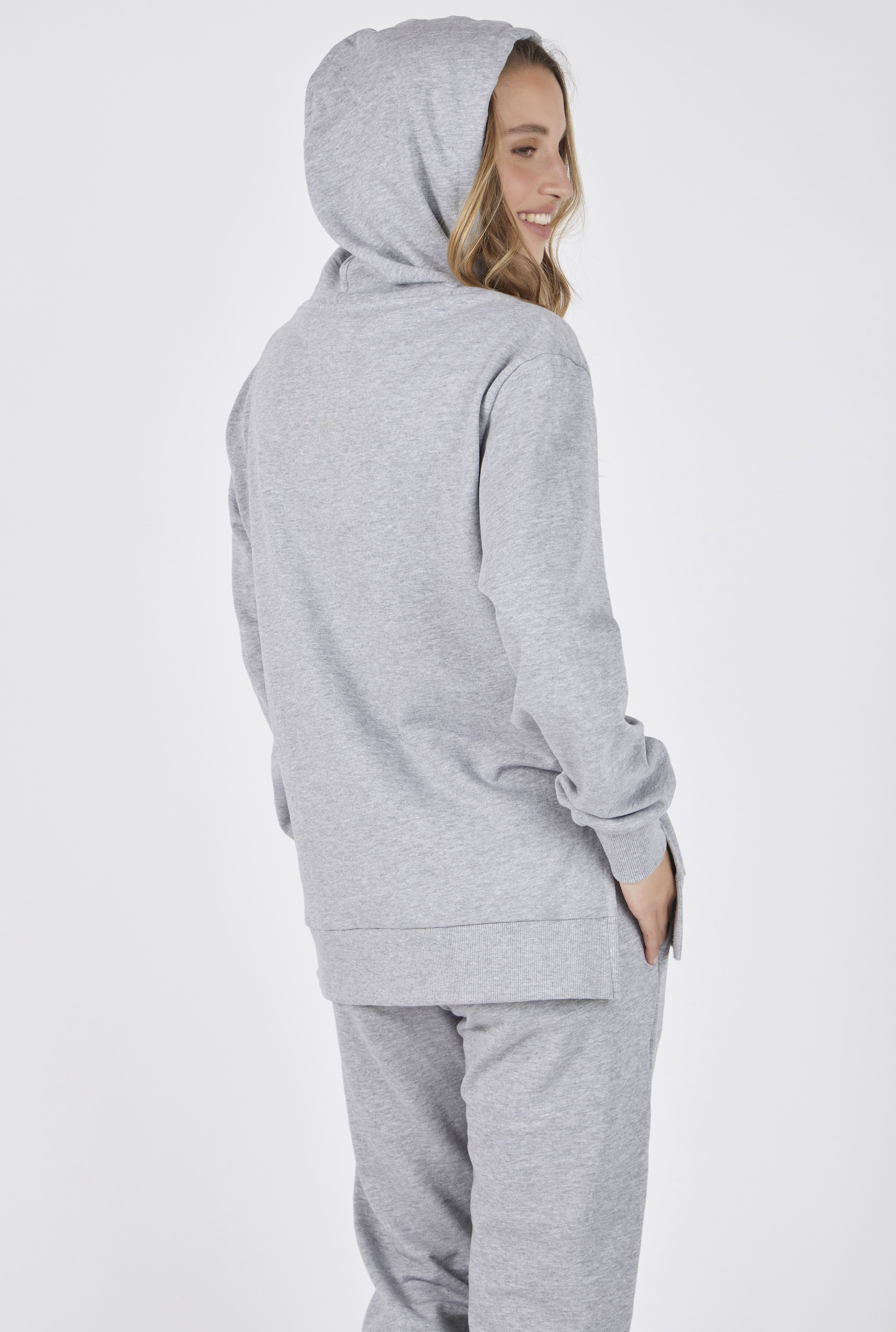 Hooded Sweatshirt with Side Slits + Fleece Joggers Set