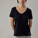 T-Shirt Scollo Profondo Fucsia e Nero - Set da 2