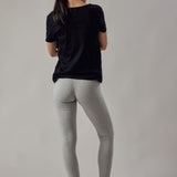 Deep Neck Black T-Shirt