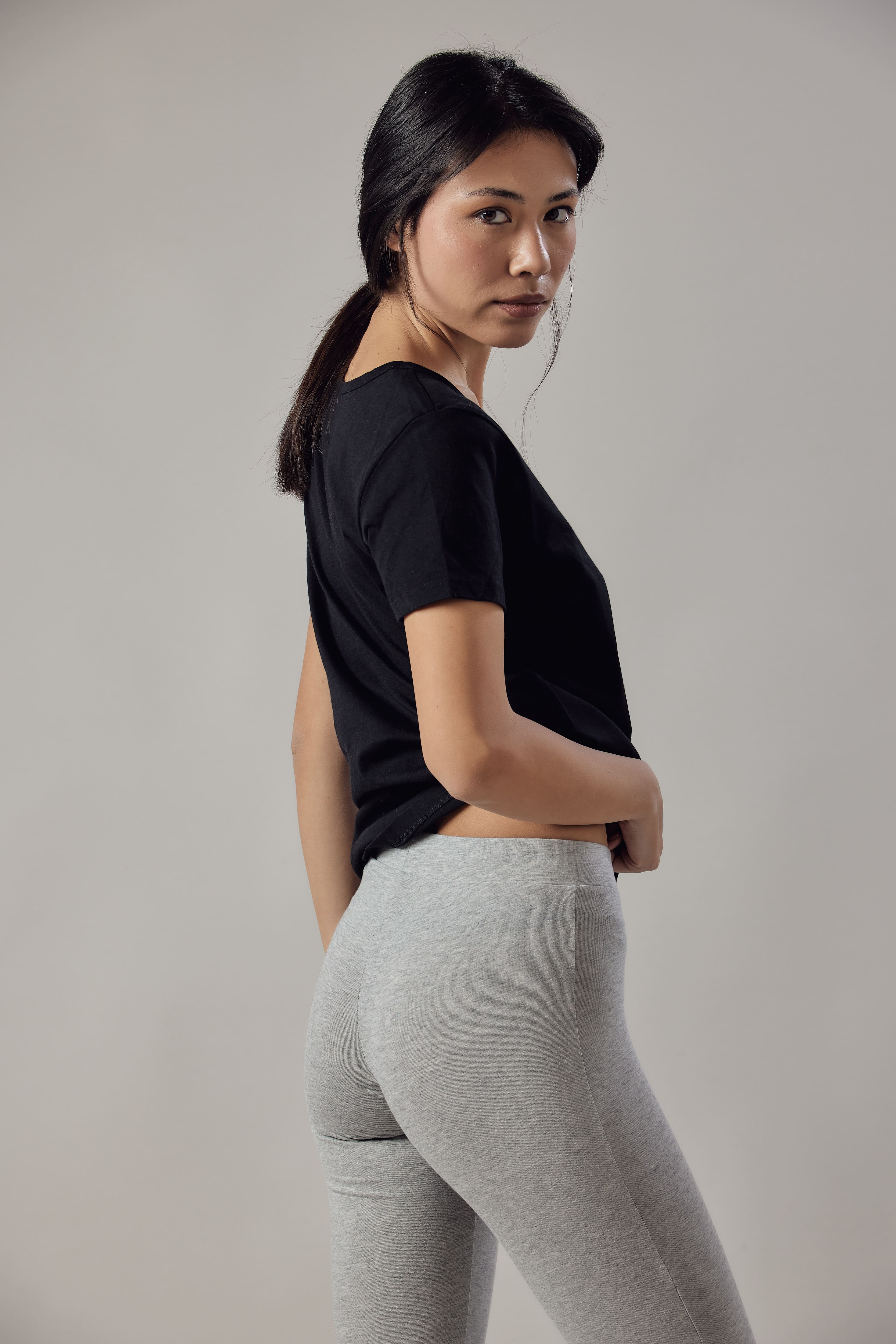 Leggings Grigio Chiaro Melange