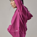 Fuchsia Hoodie with Side Slits