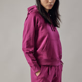 Felpa con Cappuccio Fucsia