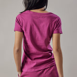 Fuchsia Crew Neck T-Shirt