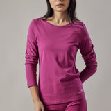 T-Shirt a Manica Lunga Nero e Fucsia - Set da 2