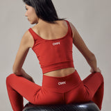 High-Waisted Red Leggings