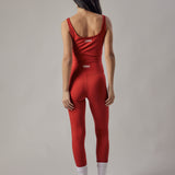 High-Waisted Red Leggings