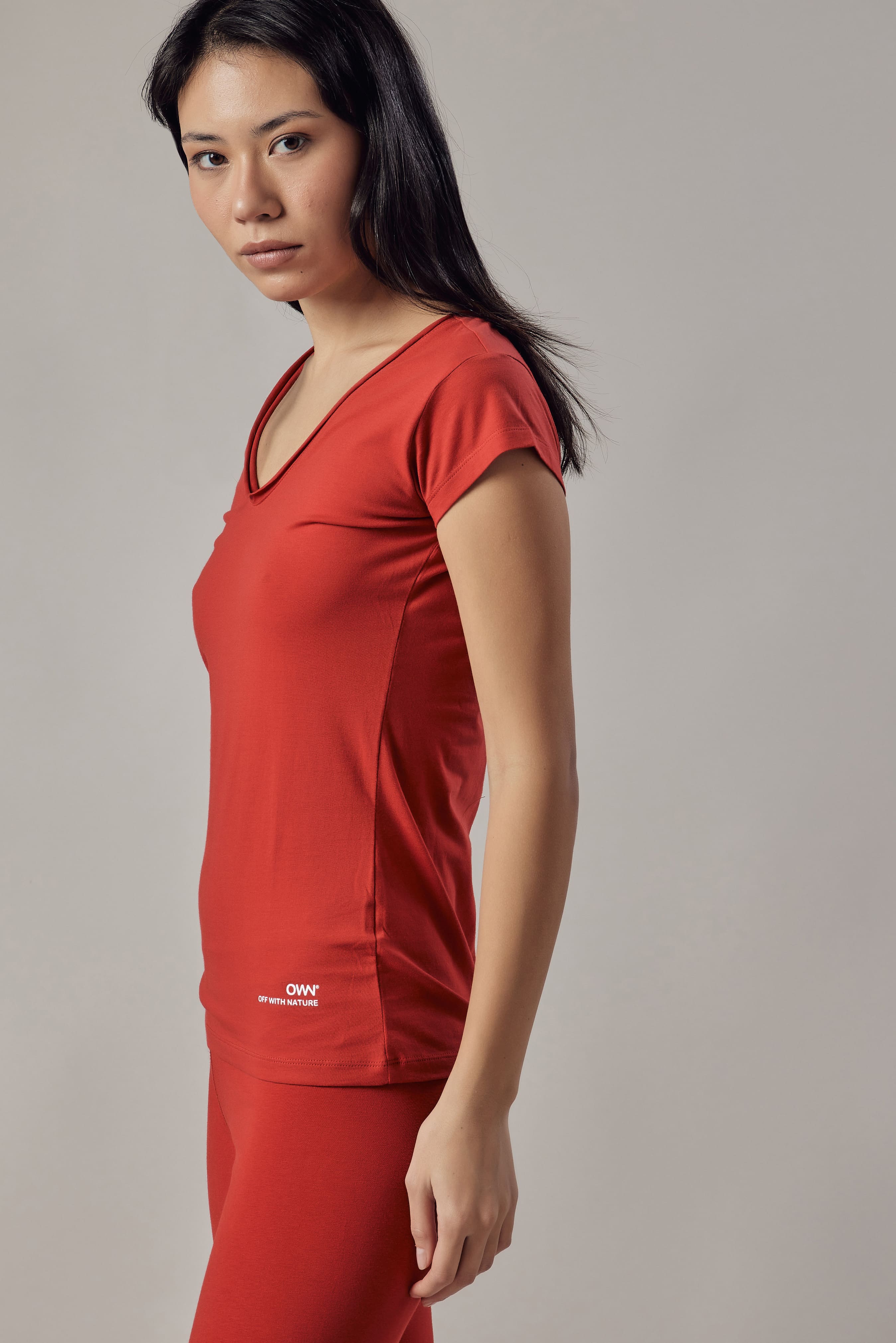 Red V-Neck T-Shirt