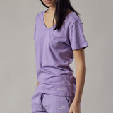 Lilac Deep V-Neck T-Shirt