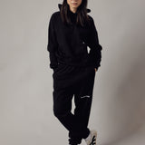 Set Felpa con Cappuccio + Joggers Loose Fit – Nero