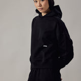 Set Felpa con Cappuccio + Joggers Loose Fit – Nero