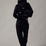 Set Felpa con Cappuccio + Joggers Loose Fit – Nero