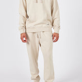 Fleece Hoodie + Fleece Joggers Set Ecru