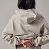 Set Felpa con Cappuccio + Joggers Loose Fit – Beige