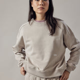 Set Felpa Girocollo + Joggers Loose Fit – Beige