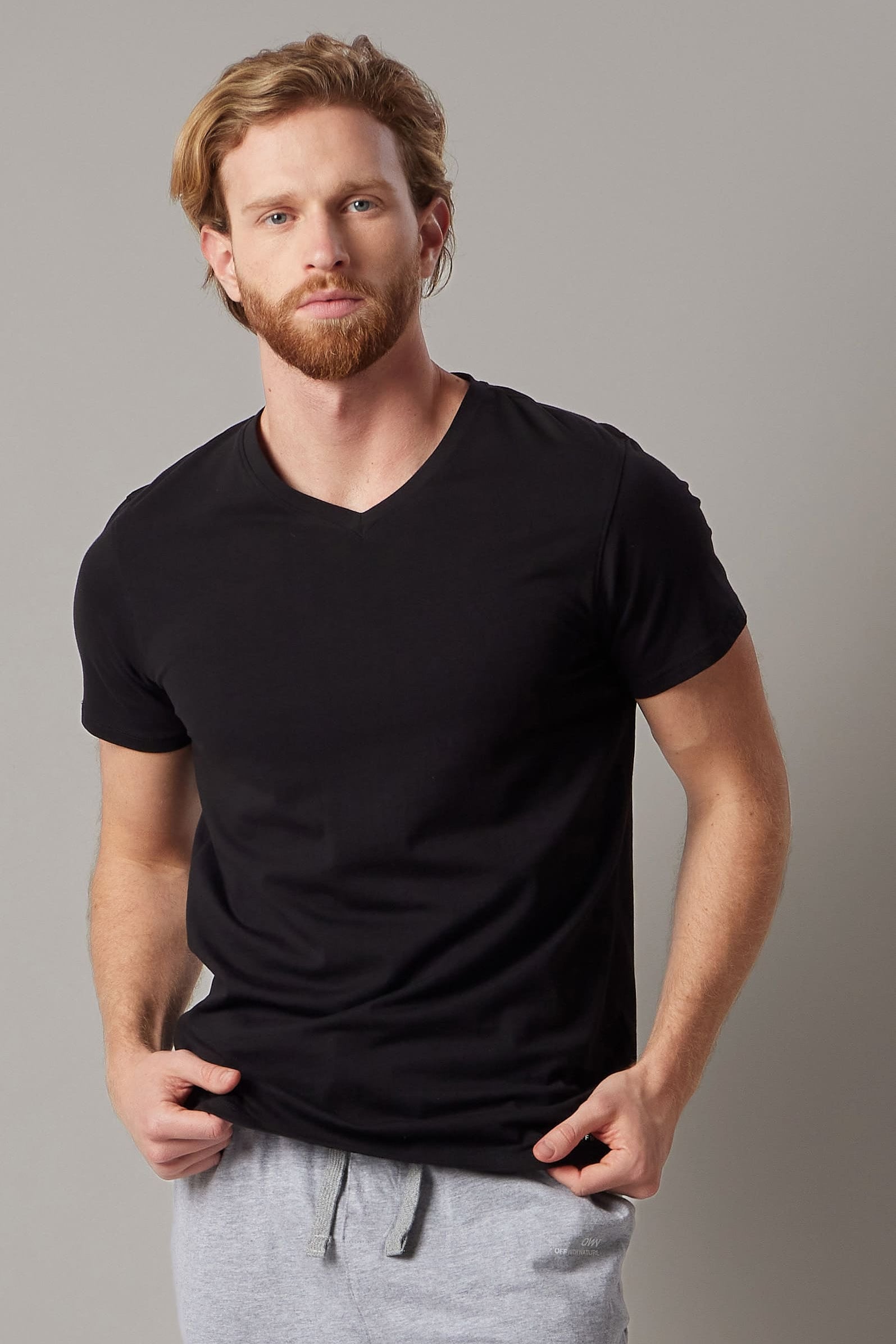 T-Shirt Scollo a V Elasticizzata