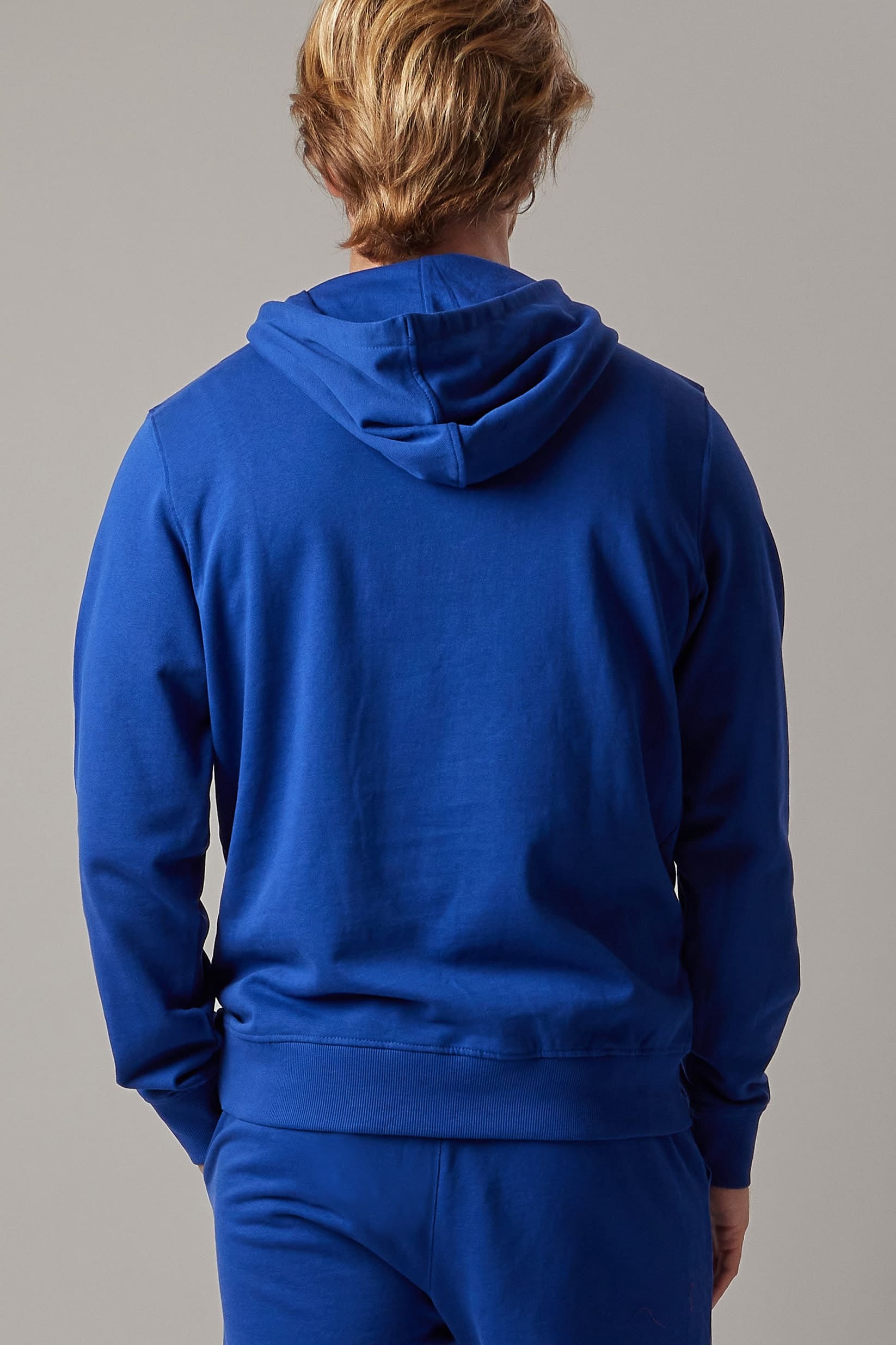 Felpa con Cappuccio Blu Royal
