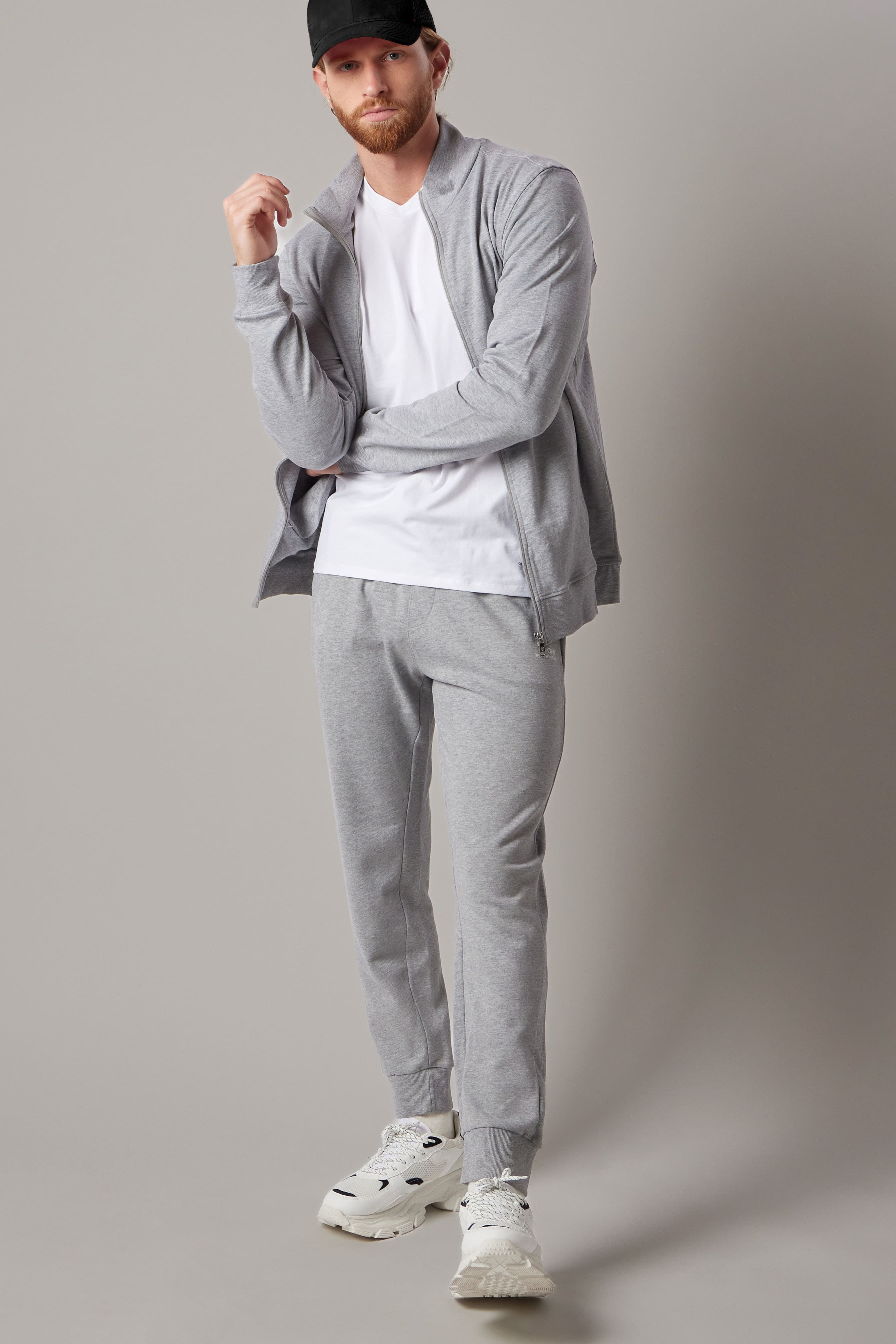 Joggers Grigio Chiaro Melange