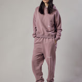 Set Felpa con Cappuccio + Joggers Loose Fit – Rosa Polvere