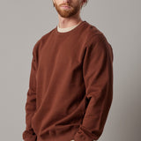 Brown Fleece Crewneck Sweatshirt