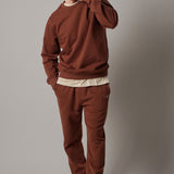 Brown Fleece Crewneck Sweatshirt