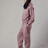 Set Felpa con Cappuccio + Joggers Loose Fit – Rosa Polvere