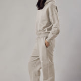 Set Felpa con Cappuccio + Joggers Loose Fit – Beige