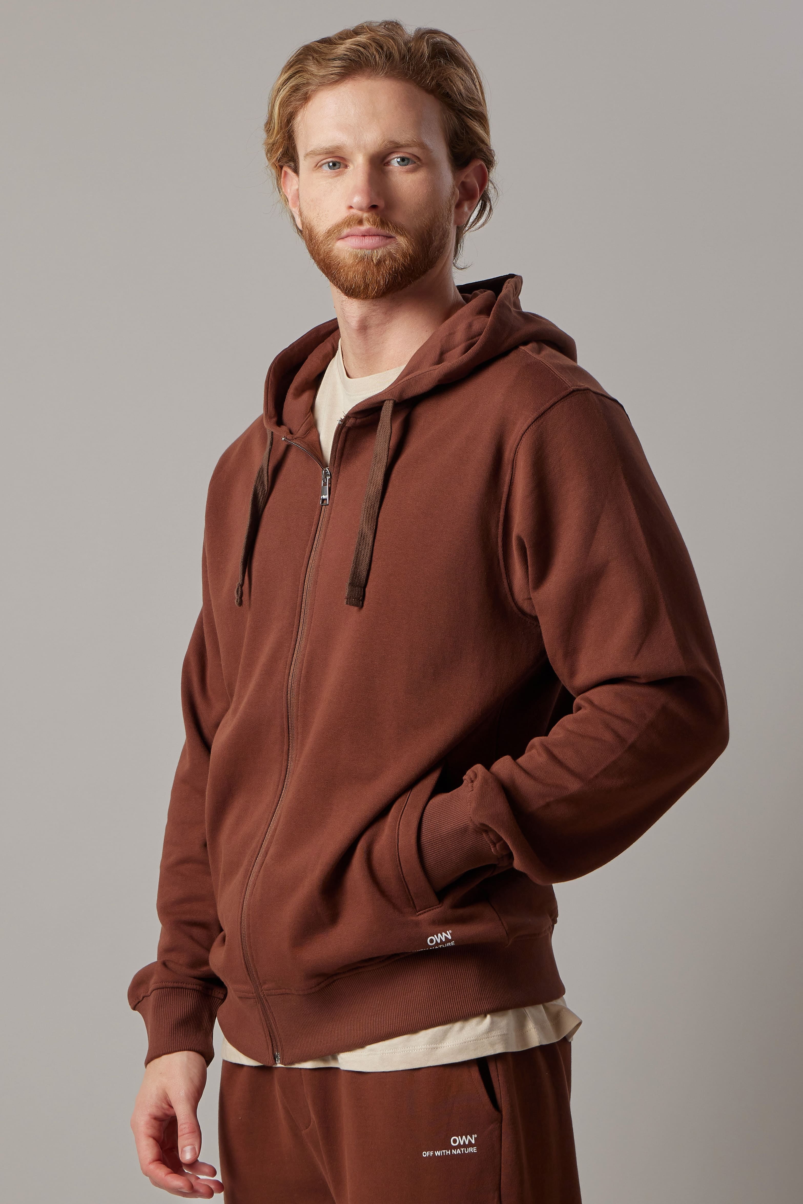 Brushed Zip Up Hoodie