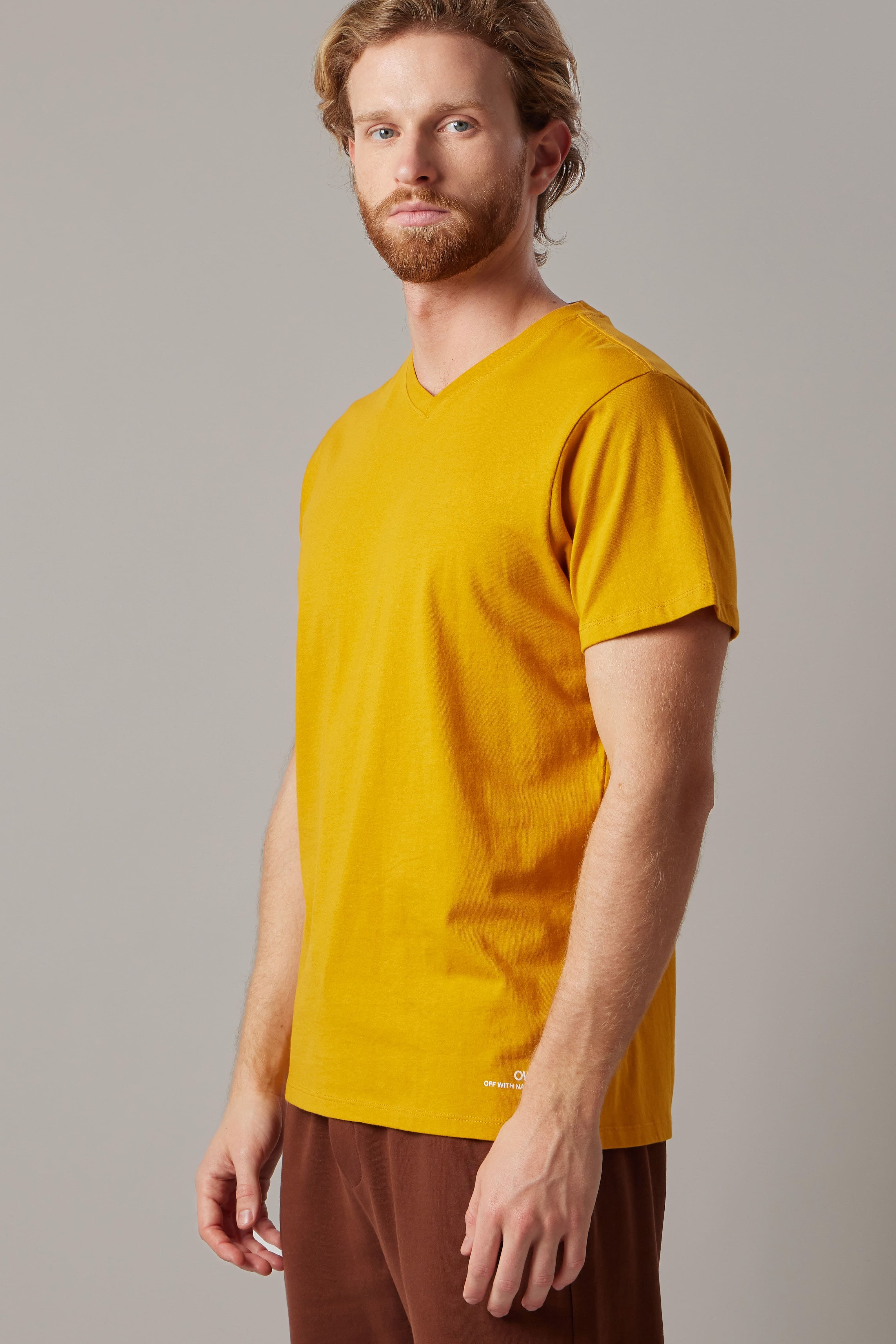 Ochre V-Neck T-Shirt