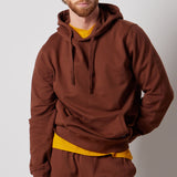 Fleece Hoodie + Fleece Joggers Set Brown