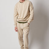Ecru Fleece Sweatshirt + Fleece Joggers Set